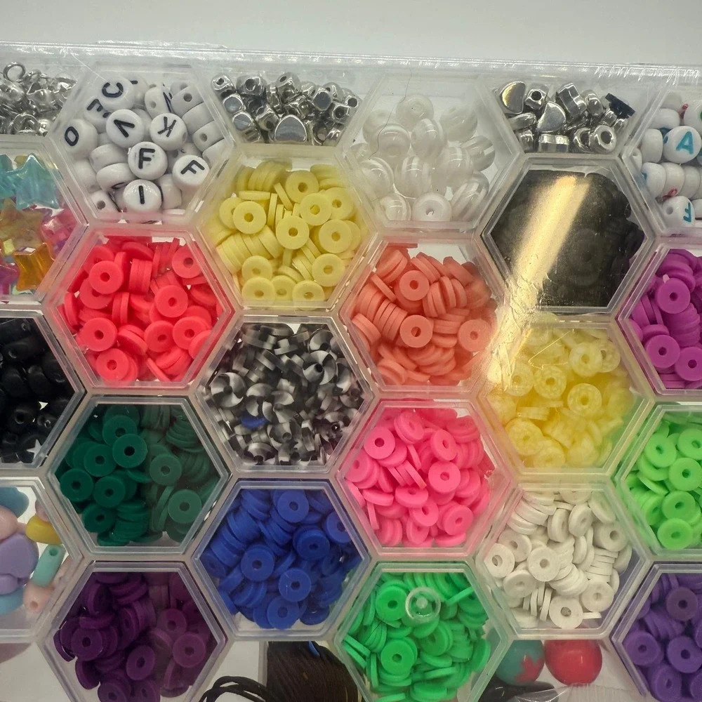 Clay Beads Bracelet Making‎ Kit Letter Charms NEW jewelry DIY kidcore handmade